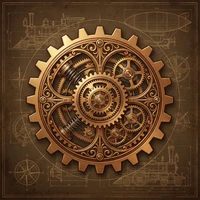 威尼斯人蒸汽朋克齿轮标志